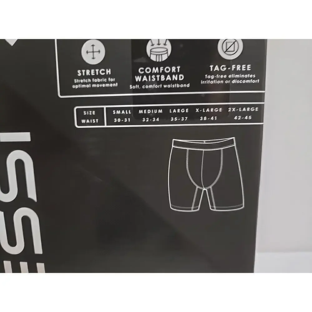 MESSI COLLECTION 3 Pack Mens Stretch Boxer Briefs NAVY SMALL NEW